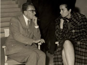Η Αναστασία Διαμαντοπούλου με το Σόλωνα Κυδωνιάτη στο 1ο Συνέδριο Αρχιτεκτόνων, Δελφοί 1962 